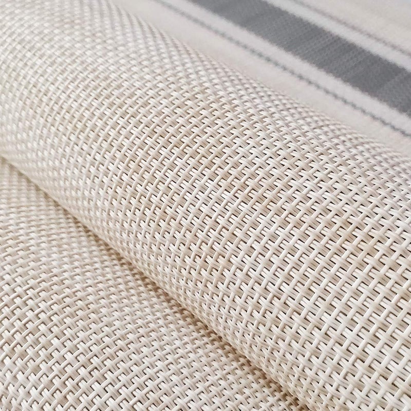 YOSICHY Table Mats Set of 6 Crossweave Woven Vinyl Placemats Heat Resistant Non-Slip Kitchen Placemats for Dining Table Washable Easy to Clean(Grey) - Image 4
